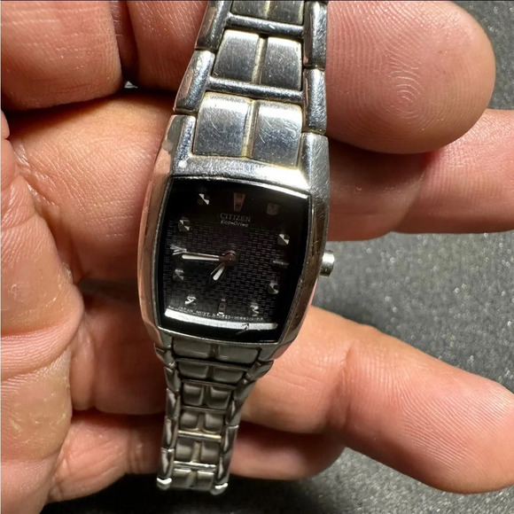 citizen Eco Drive Ladies Cocktail Watch Silvertone Diamond Dial B023-S058112 - Picture 5 of 11